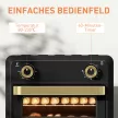 Mini sütő légkeveréssel, légkeveréses fritőzzel, időzítővel, belső világítással, 10 literes, fekete