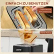 1,7 literes vízforralóból és 6 pirítási fokozattal rendelkező kenyérpirítóból álló szett, fekete/acél