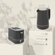 1,7 literes vízforralóból és 6 pirítási fokozattal rendelkező kenyérpirítóból álló szett, szürke színben