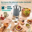 2200 W-os, 1,7 literes vízforraló gyorsforraló funkcióval, vízkőoldó szűrővel és 4 szeletes kenyérpirítóval, 7 pirítási fokozattal, szürke színben