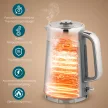 2200 W-os, 1,7 literes vízforraló gyorsforraló funkcióval, vízkőoldó szűrővel és 4 szeletes kenyérpirítóval, 7 pirítási fokozattal, szürke színben