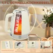 Vízforraló és kenyérpirító szett, 1,7 L, 2200 W, Strix termosztát, szűrő, 4 szeletes kenyérpirító, 7 pirítási szint, morzsatálca