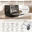 Asztali mosogatógép beépített 6 literes víztartállyal, 5 programmal, 4 terítékes beállítással, LED kijelzővel, fekete színben