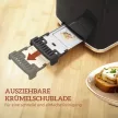 Vízforraló és kenyérpirító szett LED érintőképernyővel, 1,7 l, 2 kenyérpirító nyílással, különböző üzemmódokkal és funkciókkal, fekete
