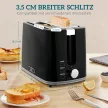 Vízforraló és kenyérpirító szett, 2200W, Otter termosztát, 2 szeletes kenyérpirító, 7 pirítási szint, morzsatálca, fekete