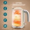 Vízforraló és kenyérpirító szett, 2200 W, 7 pirítási szint, különböző funkciók, krémszínű