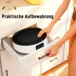 Dupla kerámia főzőlap, 2 az 1-ben kialakítás, főzéshez és grillezéshez, 2000 W, 4 hőfokozat, LED kijelző, csepptálca, fehér