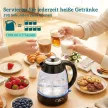 1,7 literes, 2200 W-os gyorsforralós vízforraló és 4 szeletes kenyérpirító szett vízkőszűrővel, fekete