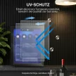Weinkühler für 16 Flaschen, 48 L Kapazität, 4–16°C, Unterbau Kühlschrank für Getränke und Bier, mit Glastür, LED-Licht
