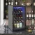 Weinkühlschrank 24 Flaschen, 68 Liter Kapazität, 4–16 °C Standgerät für Getränke, Bier und Wein mit Glas-Tür, Schwarz