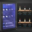 Weinkühlschrank 24 Flaschen, 68 Liter Kapazität, 4–16 °C Standgerät für Getränke, Bier und Wein mit Glas-Tür, Schwarz