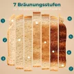 4 szeletes kenyérpirító 7 pirítási szinttel, újramelegítési, kiolvasztásos és leállítási funkciókkal
