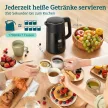 Elektromos vízforraló, 1,7 literes, gyorsforraló, 2200 W, LED kijelzővel, melegen tartó funkcióval, szárazon forralás elleni védelemmel, PTFE-mentes