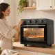 Forró levegős fritőz légkeveréses és forgónyársas sütővel, hőmérséklet-szabályozással, időzítővel, 1800 W