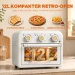 12 literes mini légkeveréses fritőz/sütő légkeveréssel, 5 programmal, sütőtálcával és sütőkosárral, 1200 W, mosogatógépben mosható