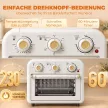12 literes mini légkeveréses fritőz/sütő légkeveréssel, 5 programmal, sütőtálcával és sütőkosárral, 1200 W, mosogatógépben mosható
