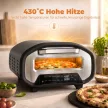 Beltéri pizzakemence, 12 hüvelykes elektromos pizzakemence 8 programmal, 430 °C, időzítő, kerámialapos, 2200 W