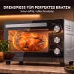 36 literes mini sütő légkeveréssel, 90–230 °C hőmérséklet-szabályozással, 1500 W