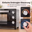 36 literes mini sütő légkeveréssel, 90–230 °C hőmérséklet-szabályozással, 1500 W