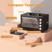 36 literes mini sütő 2 főzőlappal, elektromos asztali sütő légkeveréses funkcióval, 90–230 °C