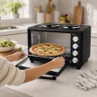 36 literes mini sütő 2 főzőlappal, elektromos asztali sütő légkeveréses funkcióval, 90–230 °C