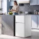 Mini Kühlschrank mit Gefrierfach 2-Türiger mit Einstellbarem Thermostat Kleiner Getränkekühlschrank 90L Weiß