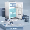 Mini Kühlschrank mit Gefrierfach 2-Türiger mit Einstellbarem Thermostat Kleiner Getränkekühlschrank 90L Weiß