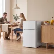 Mini Kühlschrank mit Gefrierfach 2-Türiger mit Einstellbarem Thermostat Kleiner Getränkekühlschrank 90L Weiß