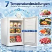 Mini-Gefrierschrank 59 l, Tisch-Gefrierschrank, Türanschlag wechselbar, Ablagen entnehmbar, Temp. einstellbar, Weiß