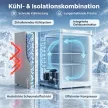 Mini-Gefrierschrank 59 l, Tisch-Gefrierschrank, Türanschlag wechselbar, Ablagen entnehmbar, Temp. einstellbar, Weiß