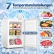Mini-Gefrierschrank 85 L, kompakter Stand-Gefrierschrank mit wechselbarem Türanschlag und einstellbarer Temperatur, Weiß