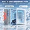 Mini-Gefrierschrank 85 L, kompakter Stand-Gefrierschrank mit wechselbarem Türanschlag und einstellbarer Temperatur, Weiß