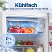 Minikühlschrank mit Gefrierfach, Einstellbares Thermostat, Kleiner Kühlschrank, Eintürig, 72,5 L, Weiß
