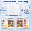 Minikühlschrank mit Gefrierfach, Einstellbares Thermostat, Kleiner Kühlschrank, Eintürig, 72,5 L, Weiß