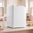 Minikühlschrank mit Gefrierfach, Einstellbares Thermostat, Kleiner Kühlschrank, Eintürig, 72,5 L, Weiß