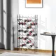  Weinregal für 60 Flaschen Flaschenregal Metall Flaschenhalter 63 x 20,5 x 118 cm Schwarz