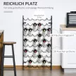 Weinregal für 60 Flaschen Flaschenregal Metall Flaschenhalter 63 x 20,5 x 118 cm Schwarz