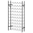  Weinregal für 60 Flaschen Flaschenregal Metall Flaschenhalter 63 x 20,5 x 118 cm Schwarz
