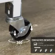 Vidéki stílusú konyhai zsúrkocsi, konyhasziget, 3 fiókos konyhai zsúrkocsi, fehér