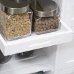 Vidéki stílusú konyhai zsúrkocsi, konyhasziget, 3 fiókos konyhai zsúrkocsi, fehér