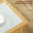 Bambusz konyhai kocsi, többcélú kocsi, tálalókocsi, 2 fiók, 1 szekrény, 2 polc, natúr