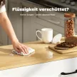 Gurulós konyhasziget, kihajtható munkalap, lágyan záródó szekrényajtók, fiókok, törölközőtartó, MDF, fehér