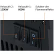 Elektromos kandalló fűtővel, elektromos kandalló LED lánghatással, 600/1200 W dekoratív kandalló, elektromos kandalló kályha, fekete