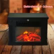 Elektromos kandalló fűtővel, elektromos kandalló LED lánghatással, 600/1200 W dekoratív kandalló, elektromos kandalló kályha, fekete