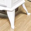 Elektromos kandalló 1000/2000 W-tal, dekoratív elektromos kandalló LED lánghatással, fehér