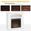 Elektromos kandalló 3D LED lánghatással, fűtőteljesítmény 30 m², távirányító, fehér/fekete