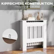 Heizkörperverkleidung, Heizungsabdeckung, 78 x 19 x 81cm, Heizkörper-Abdeckung für Schlafzimmer, Wohnzimmer, MDF, Weiß