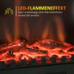 Elektromos kandalló, LED lángok, 1000/2000 W, állítható hőmérséklet és fényerő, fém, 39 x 23 x 56,5 cm