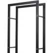 Fém tűzifa állvány 40 x 25 x 150 cm, tűzifa tároló állvány, egymásra rakási segédeszköz, acélváz, 100 kg-ig, kültéri tűzifa menedék, fa állvány, tűzifa állvány kertbe, teraszra, kültéri használatra, fekete