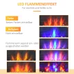 Elektromos fali kandalló, 1000W/2000W, LED tűzeffektus, távirányító, stílusos megjelenés, fűtési funkcióval